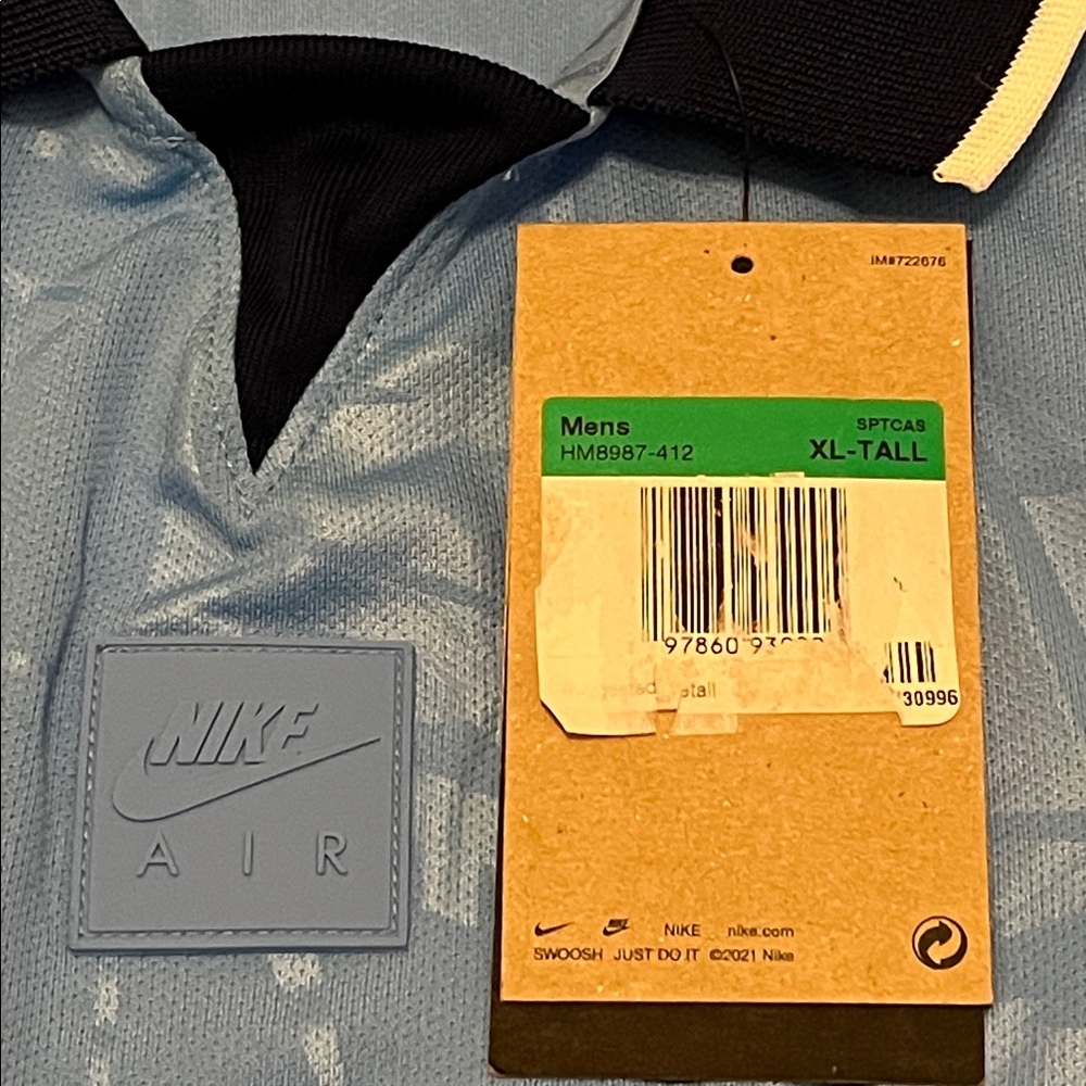 Nike Air Shirt Men's XL Tall Long Sleeve Jersey Soccer  Blue HM8987 XLT - Picture 7 of 9